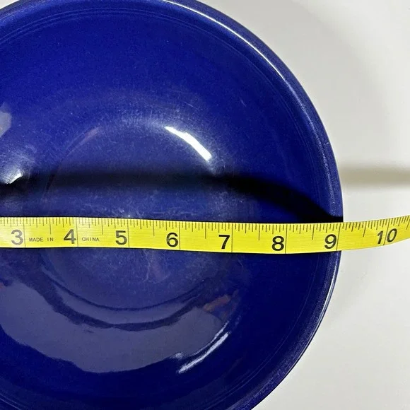 Vintage SAFE OVEN Stoneware Mixing Bowl Crock Cobalt Blue 9‎ inch - Picture 7 of 7